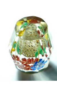 Vintage Διακοσμητικό Presse Papier Paperweight με Λουλούδια