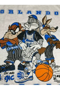 90s Κοντομάνικη Μπλούζα XL με τα Looney Tunes Μπασκετική Ομάδα Orlando Magic