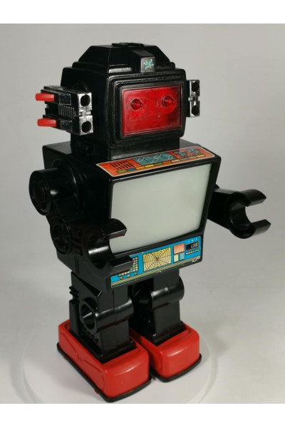 Vintage TV Robot Πλαστικό Ρομπότ Ιαπωνικό 1978 με Μπαταρίες Μη Λειτουργικό της HC Horikawa / SH T.