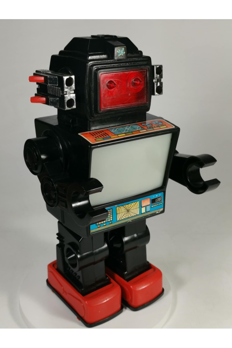 Vintage TV Robot Πλαστικό Ρομπότ Ιαπωνικό 1978 με Μπαταρίες Μη Λειτουργικό της HC Horikawa / SH T.