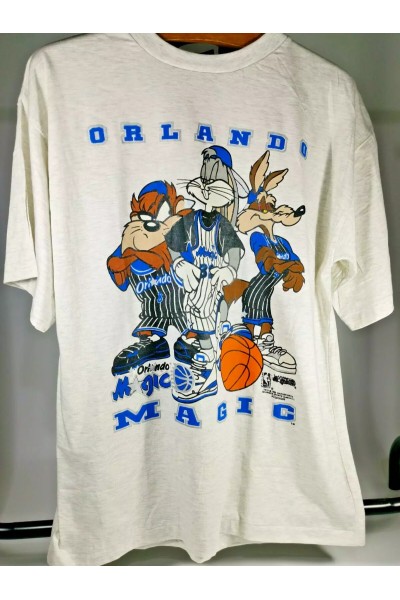 90s Κοντομάνικη Μπλούζα XL με τα Looney Tunes Μπασκετική Ομάδα Orlando Magic