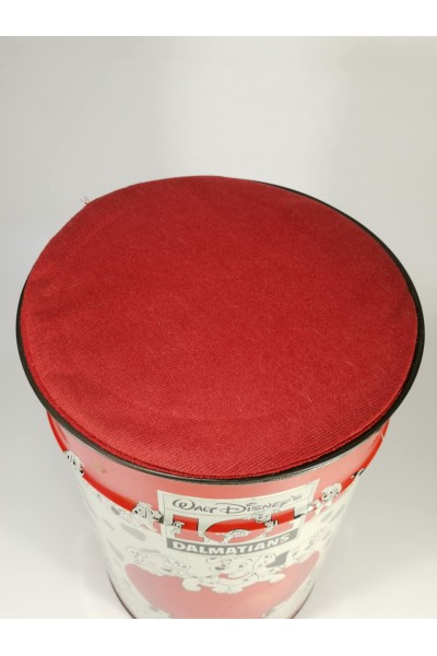 Disney 101 Dalmatians Vintage Metal Storage Stool Made in Italy