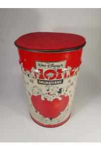 Disney 101 Dalmatians Vintage Metal Storage Stool Made in Italy
