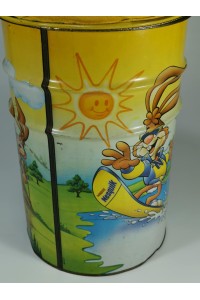 Nesquik Vintage Διαφημιστικό Μεταλλικό Σκαμπό με Αποθηκευτικό Χώρο Καλάθι