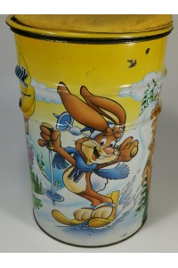 Nesquik Vintage Advertising Metal Storage Stool