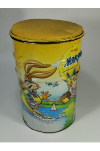 Nesquik Vintage Advertising Metal Storage Stool