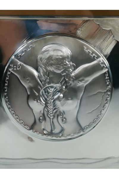 Salvador Dalí La Fecundidad Sterling Silver Relief Plaque 2202/6800 with CΟA