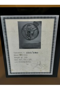 Salvador Dalí La Fecundidad Sterling Silver Relief Plaque 2202/6800 with CΟA