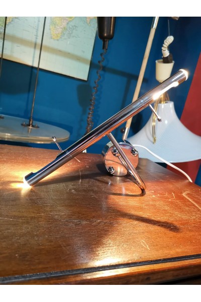 Inox Φωτιστικό Απλίκα Τοίχου με Περιστρεφόμενο Φωτισμό