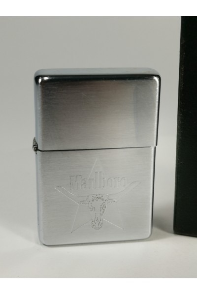 2002 Zippo Marlboro Longhorn Bull Head Made in USA With Box