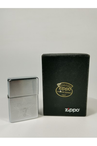 2002 Zippo Marlboro Longhorn Bull Head Made in USA With Box