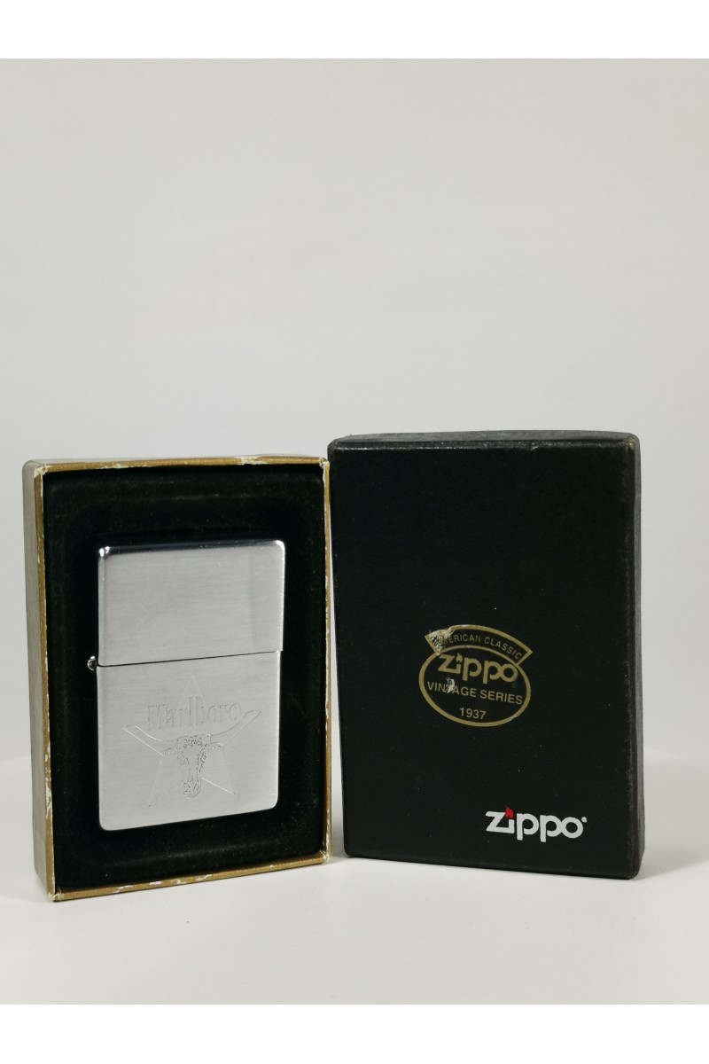2002 Zippo Marlboro Longhorn Bull Head Made in USA With Box