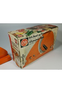 Vintage Πορτοκαλί EVA Χειροκίνητος Κόφτης Ψωμιού & Αλλαντικών με Κουτί και Οδηγίες