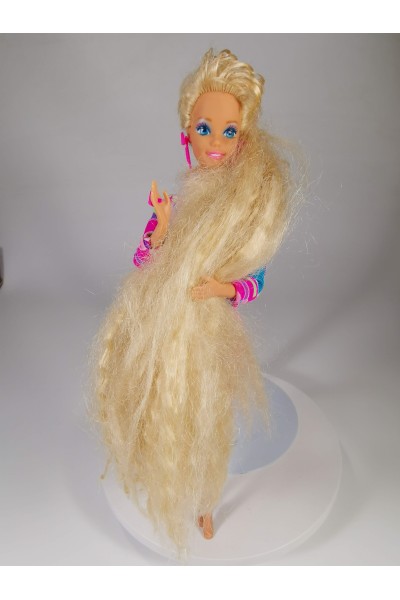 Vintage Barbie Totally Hair Κούκλα 90s με Φόρεμα & Σκουλαρίκια