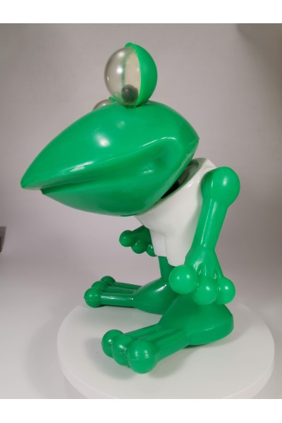 Vintage Soviet Plastic Frog Figure 28 cm 1970s Collectible Toy