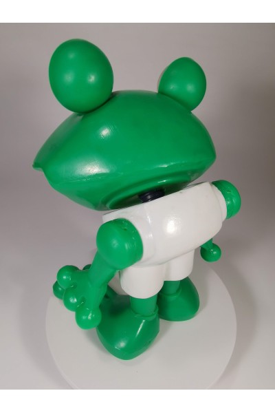 Vintage Soviet Plastic Frog Figure 28 cm 1970s Collectible Toy