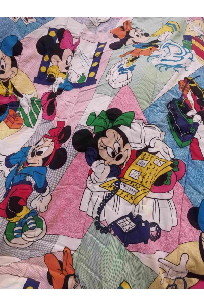 Vintage Walt Disney Minnie Mouse Quilt 1980s 200x160 cm Single & Narrow Double Bed