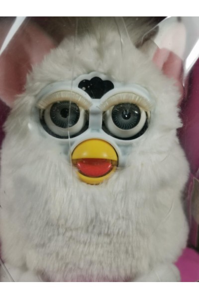 Vintage Furby 1998 Tiger White / Grey Eyes Model 70-800 NIB Untested