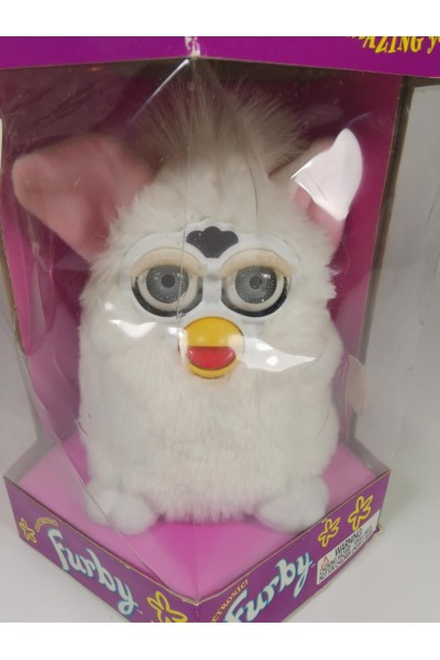 Vintage Furby 1998 Tiger White / Grey Eyes Model 70-800 NIB Untested