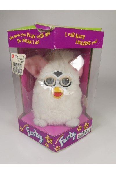 Vintage Furby 1998 Tiger White / Grey Eyes Model 70-800 NIB Untested
