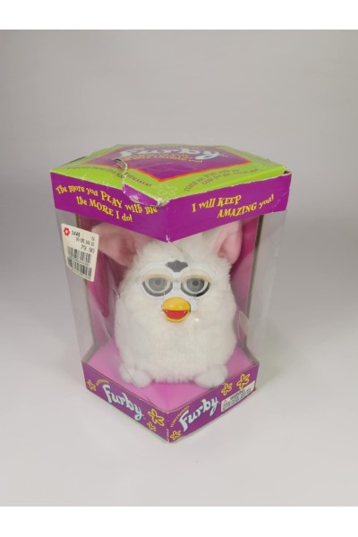 Vintage Furby 1998 Tiger White / Grey Eyes Model 70-800 NIB Αδοκίμαστο