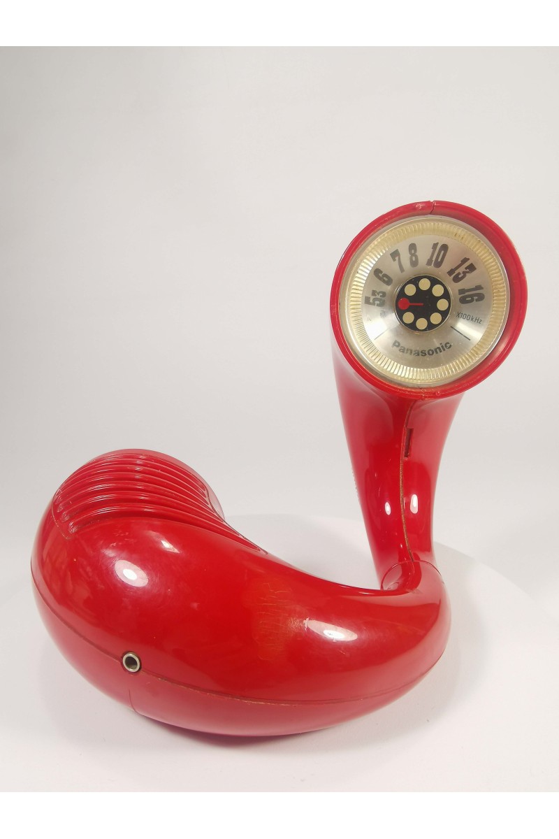 Vintage Red Panasonic Toot-A-Loop AM Radio For Repair or Display