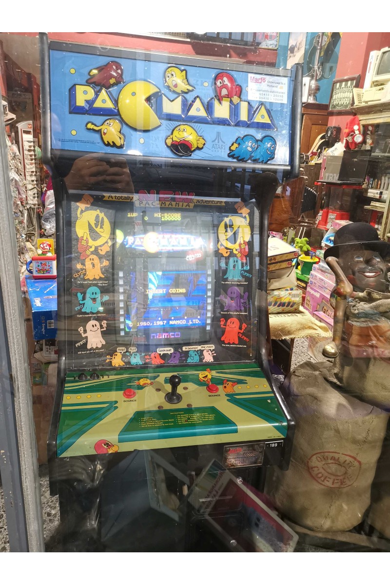 Vintage Συλλεκτικό Αυθεντικό Arcade Cabinet PAC-MANIA Atari / Namco Λειτουργικό  Pac-Man