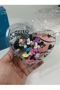 Vintage Disney Musical Jewelry Box Heart Mickey & Minnie Boxed Tested & Working