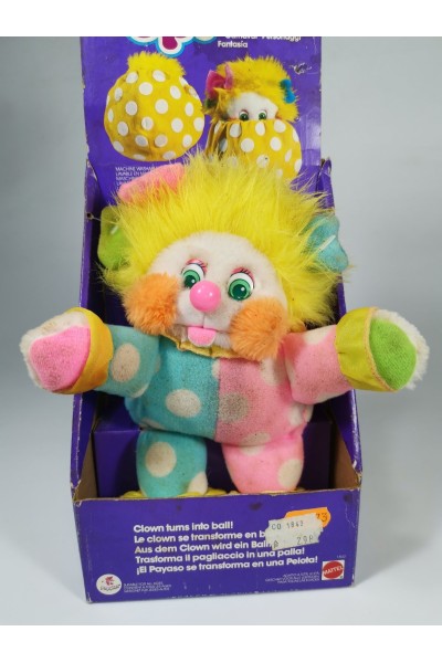 Vintage Collectible Mattel Popples Clown Plush with Box