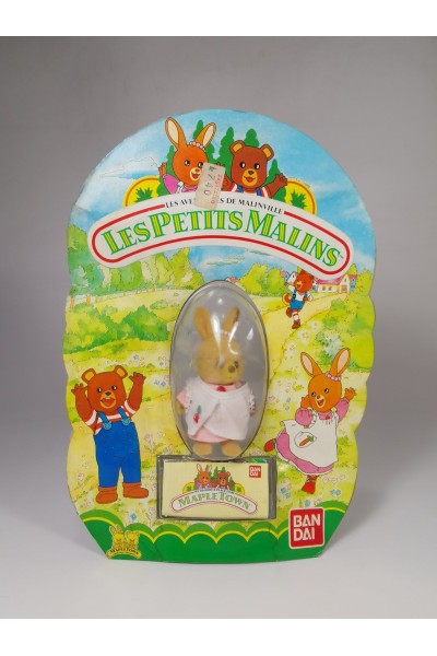 Maple Town Patty Rabbit Figure Bandai 1986 Vintage Sealed Card