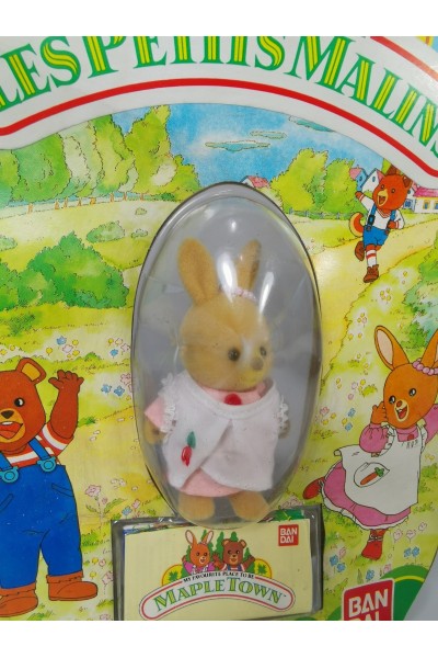 Maple Town Patty Rabbit Figure Bandai 1986 Vintage Sealed Card