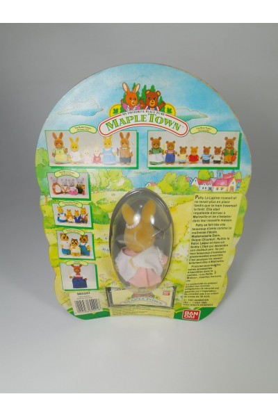 Maple Town Patty Rabbit Figure Bandai 1986 Vintage Sealed Card