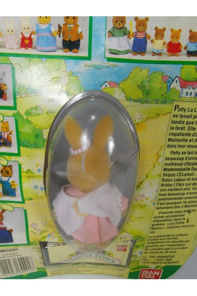 Maple Town Patty Rabbit Figure Bandai 1986 Vintage Sealed Card