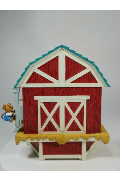 Enesco 1990 Haystack Hoedown Musical Box Mice Barn Dance Συλλεκτικό Μουσικό Κουτί