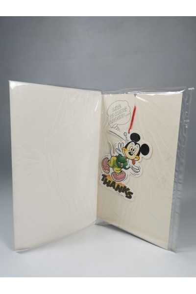Vintage Συλλεκτική Σφραγισμένη Disney Ευχετήρια Κάρτα Mickey Mouse “It’s Great Having You Around” 90s
