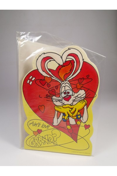 Vintage Disney Σφραγισμένη Συλλεκτική Ευχετήρια Κάρτα Roger Rabbit Ain’t Love GRAND?