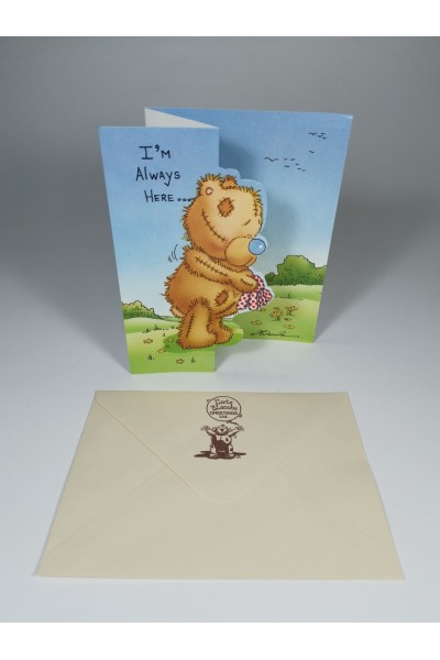 Vintage Pop-Up Greeting Card Carte Blanche I’m Always Here with Envelope 90s