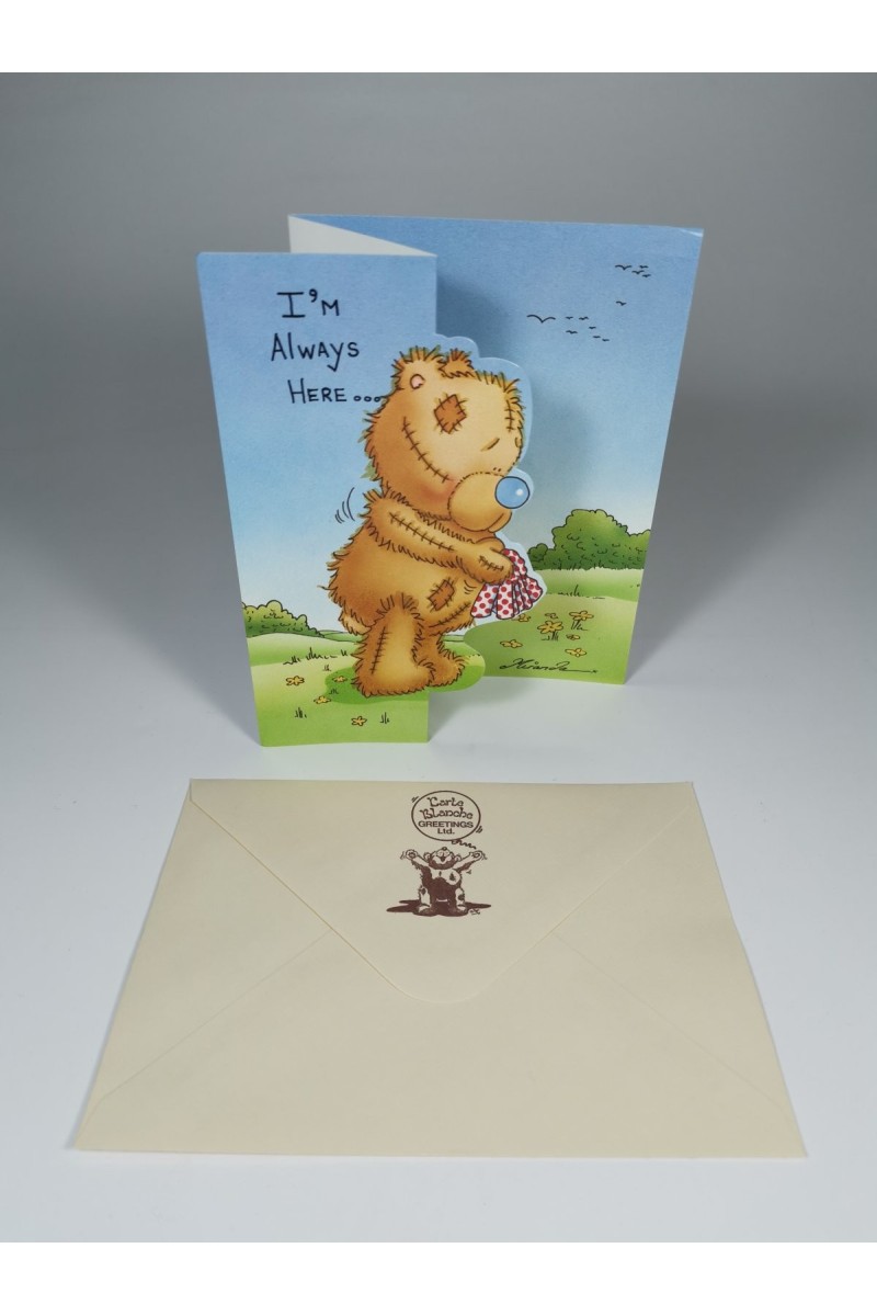Vintage Pop-Up Greeting Card Carte Blanche I’m Always Here with Envelope 90s