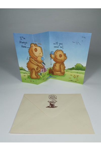 Vintage Pop-Up Ευχετήρια Κάρτα Carte Blanche I’m Always Here με Φάκελο 90s