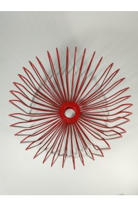Vintage IKEA Tradig Red Metal Fruit Bowl Design by Ehlen Johansson 90s