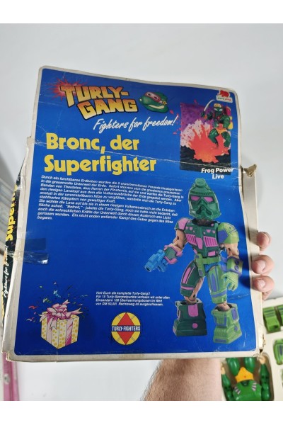 Vintage Turly-Gang Bronc der Superfighter Action Figure with Box Euro Play
