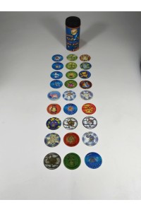 Pokemon Tazos Cheetos Set 27 Pieces with Case Vintage 90s