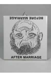 Vintage Ελληνικό Πορσελάνινο Διακοσμητικό Πλακάκι Before and After Marriage Knossos