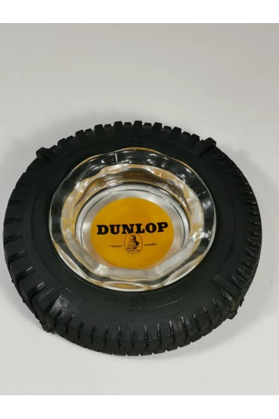 Vintage Διαφημιστικό Γυάλινο Τασάκι απ' τα Λάστιχα Dunlop