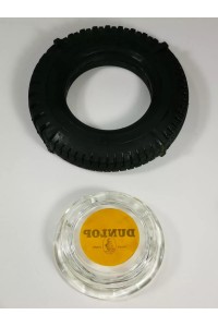 Vintage Διαφημιστικό Γυάλινο Τασάκι απ' τα Λάστιχα Dunlop
