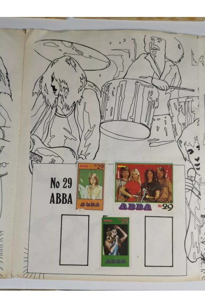 80s Ελληνικό Άλμπουμ Γραμματοσήμων με Αυτοκόλλητα από το περιοδικό Σούπερ Κατερίνα