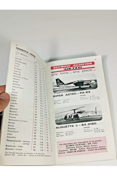 Χειμερινό Πρόγραμμα Πτήσεων Νοέμβριος 1975 Μάρτιος 1976 της Ολυμπιακής Αερογραμμής