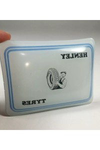 Vintage Διαφημιστικό Γυάλινο Τασάκι για Κέρματα Κλειδιά απ' τα Λάστιχα Henley