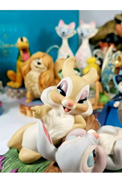 Πορσελάνινη Φιγούρα της Disney  Bambi 60th Anniversary Twitterpated in the Springtime Thumper &amp Miss Bunny της WDCC